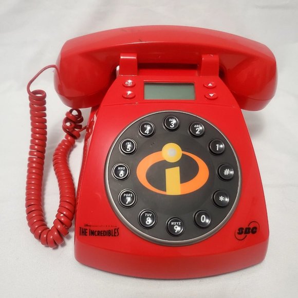 New!!! 2004 The Incredibles Disney Pixar SBC Red Collector's Phone! Vintage!!! - Picture 7 of 11